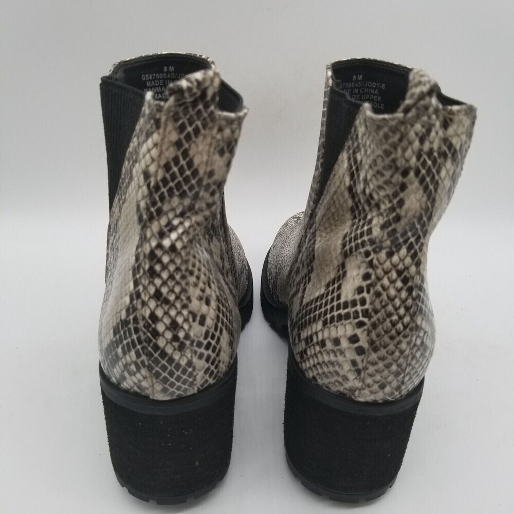 Mia Womens Jody GS875004S Biege Brown Snake Print Chelsea Boots Size 8 - Picture 5 of 9